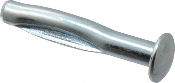 Powers Fasteners - 3/8" Diam, 3/8" Drill, 2-1/2" OAL, 1-9/16" Min Embedment Split-Drive Concrete Anchor - Steel, Zinc-Plated Finish, Round Head - Exact Tooling