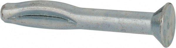 Powers Fasteners - 1/4" Diam, 1/4" Drill, 2" OAL, 3-3/8" Min Embedment Split-Drive Concrete Anchor - Steel, Zinc-Plated Finish, Flat Head - Exact Tooling