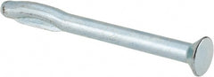 Powers Fasteners - 1/4" Diam, 1/4" Drill, 3" OAL, 4" Min Embedment Split-Drive Concrete Anchor - Steel, Zinc-Plated Finish, Flat Head - Exact Tooling