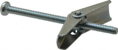 Powers Fasteners - 1/8" Screw, 1/8" Diam, 2" Long, Toggle Bolt Drywall & Hollow Wall Anchor - 3/8" Drill, Zinc Plated, Steel, Grade Zamac 7, Use in Drywall & Wallboard - Exact Tooling