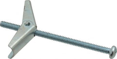 Powers Fasteners - 3/16" Screw, 3/16" Diam, 3" Long, Toggle Bolt Drywall & Hollow Wall Anchor - 1/2" Drill, Zinc Plated, Steel, Grade Zamac 7, Use in Drywall & Wallboard - Exact Tooling