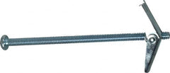 Powers Fasteners - 1/4" Screw, 1/4" Diam, 5" Long, Toggle Bolt Drywall & Hollow Wall Anchor - 5/8" Drill, Zinc Plated, Steel, Grade Zamac 7, Use in Drywall & Wallboard - Exact Tooling