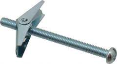 Powers Fasteners - 5/16" Screw, 5/16" Diam, 4" Long, Toggle Bolt Drywall & Hollow Wall Anchor - 7/8" Drill, Zinc Plated, Steel, Grade Zamac 7, Use in Drywall & Wallboard - Exact Tooling
