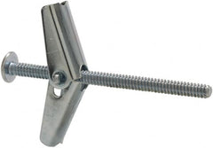 Powers Fasteners - 1/8" Screw, 1/8" Diam, 2" Long, Toggle Bolt Drywall & Hollow Wall Anchor - 3/8" Drill, Zinc Plated, Steel, Grade Zamac 7, Use in Drywall & Wallboard - Exact Tooling