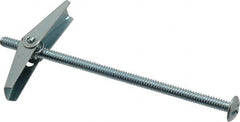 Powers Fasteners - 1/8" Screw, 1/8" Diam, 3" Long, Toggle Bolt Drywall & Hollow Wall Anchor - 3/8" Drill, Zinc Plated, Steel, Grade Zamac 7, Use in Drywall & Wallboard - Exact Tooling