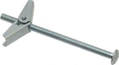 Powers Fasteners - 1/4" Screw, 1/4" Diam, 4" Long, Toggle Bolt Drywall & Hollow Wall Anchor - 5/8" Drill, Zinc Plated, Steel, Grade Zamac 7, Use in Drywall & Wallboard - Exact Tooling