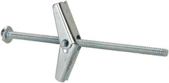 Powers Fasteners - 1/8" Screw, 1/8" Diam, 3" Long, Toggle Bolt Drywall & Hollow Wall Anchor - 3/8" Drill, Zinc Plated, Steel, Grade Zamac 7, Use in Drywall & Wallboard - Exact Tooling