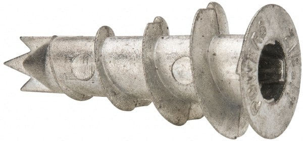 Powers Fasteners - 9/16" Diam, 1-5/16" Long, 3/8 to 1" Thick, Self Drilling Drywall & Hollow Wall Anchor - Zinc Plated, Nylon, Use in Wallboard - Exact Tooling