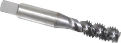 OSG - 3/8-16 UNC 3 Flute 3B Bottoming Spiral Flute Tap - High Speed Steel, TiCN Finish, 2-15/16" OAL, Right Hand Flute, Right Hand Thread, H3, Series 107 - Exact Tooling