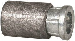 Powers Fasteners - 5/16" Diam, 5/16" Drill, 4-1/2" Min Embedment Caulk-In Concrete Anchor - Lead Alloy (Caulking Sleeve)/Zamac Alloy (Cone), Flat Head - Exact Tooling