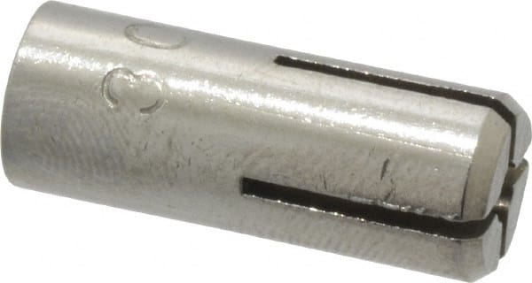 Powers Fasteners - 1/4" Diam, 3/8" Drill, 1-5/8" Min Embedment Drop-In Concrete Anchor - 303 Stainless Steel, 7/16" Thread Length - Exact Tooling