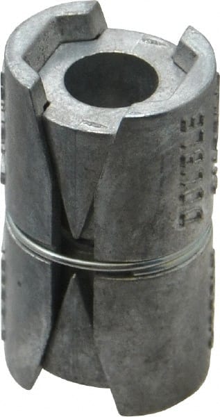 Powers Fasteners - 3/8" Diam, 3/4" Drill, 2" OAL, 2" Min Embedment Double Expansion Concrete Anchor - Zamac Alloy, Flat Head - Exact Tooling