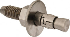 Powers Fasteners - 5/8" Diam, 5/8" Drill, 3-1/2" OAL, Wedge Expansion Concrete Anchor - 304 Stainless Steel, Hex Nut Head, Hex Drive, 2" Thread Length - Exact Tooling