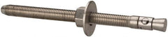 Powers Fasteners - 5/8" Diam, 5/8" Drill, 8-1/2" OAL, Wedge Expansion Concrete Anchor - 304 Stainless Steel, Hex Nut Head, Hex Drive, 7" Thread Length - Exact Tooling