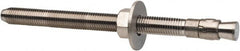 Powers Fasteners - 3/4" Diam, 3/4" Drill, 10" OAL, 1-1/8" Min Embedment Wedge Expansion Concrete Anchor - 304 Stainless Steel, Hex Nut Head, Hex Drive, 8-1/8" Thread Length - Exact Tooling