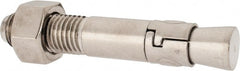 Powers Fasteners - 1" Diam, 1" Drill, 6" OAL, 1-5/8" Min Embedment Wedge Expansion Concrete Anchor - 304 Stainless Steel, Hex Nut Head, Hex Drive, 2-3/8" Thread Length - Exact Tooling