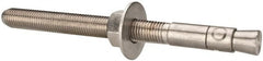 Powers Fasteners - 1" Diam, 1" Drill, 12" OAL, 2-3/4" Min Embedment Wedge Expansion Concrete Anchor - 304 Stainless Steel, Hex Nut Head, Hex Drive, 8-3/8" Thread Length - Exact Tooling