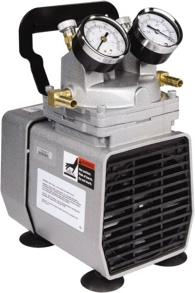 Gast - Diaphragm-Type Vacuum Pumps Horsepower: 1/8 Cubic Feet per Minute: 1.60 - Exact Tooling