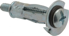Powers Fasteners - 1/8" Screw, 5/16" Diam, 1-1/16" Long, 1/8 to 1/4" Thick, Sleeve Drywall & Hollow Wall Anchor - 5/16" Drill, Zinc Plated, Steel, Grade 5, Use in Concrete, & Masonry, Drywall, Plywood & Wallboard - Exact Tooling