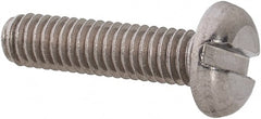 Value Collection - M4x0.70 Metric Coarse, 16mm Length Under Head Slotted Drive Machine Screw - Pan Head, Grade 18-8 Stainless Steel, Uncoated, Without Washer - Exact Tooling