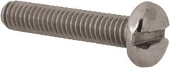 Value Collection - M4x0.70 Metric Coarse, 20mm Length Under Head Slotted Drive Machine Screw - Pan Head, Grade 18-8 Stainless Steel, Uncoated, Without Washer - Exact Tooling