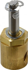 Parker - 1/4" Port, Two Way, Direct Acting, Brass Solenoid Valve - Normally Closed, 140 Max PSI, NBR Seal - Exact Tooling