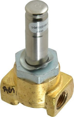 Parker - 1/4" Port, Two Way, Direct Acting, Brass Solenoid Valve - Normally Closed, 150 Max PSI, NBR Seal - Exact Tooling