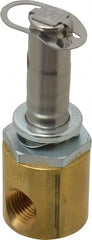 Parker - 1/4" Port, Two Way, Direct Acting, Brass Solenoid Valve - Normally Open, 300 Max PSI, NBR Seal - Exact Tooling