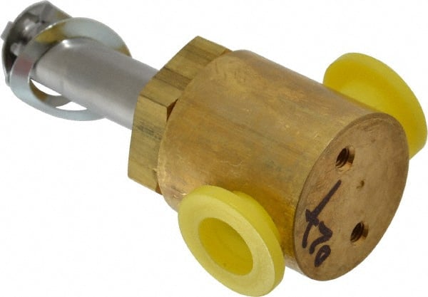 Parker - 1/4" Port, Two Way, Direct Acting, Brass Solenoid Valve - Normally Closed, 65 Max PSI, NBR Seal - Exact Tooling
