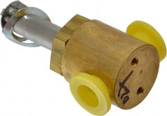 Parker - 1/4" Port, Two Way, Direct Acting, Brass Solenoid Valve - Normally Closed, 65 Max PSI, NBR Seal - Exact Tooling