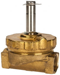 Parker - 3/4" Port, Two Way, Piloted Diaphragm, Brass Solenoid Valve - Normally Closed, 300 Max PSI, NBR Seal - Exact Tooling