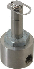 Parker - 1/4" Port, Two Way, Piloted Diaphragm, Stainless Steel Solenoid Valve - Normally Closed, 110 Max PSI, PTFE Seal - Exact Tooling