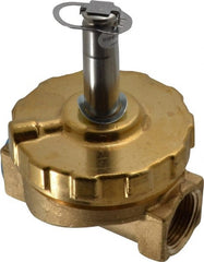 Parker - 3/4" Port, Two Way, Piloted Diaphragm, Brass Solenoid Valve - Normally Closed, 125 Max PSI, PTFE Seal - Exact Tooling