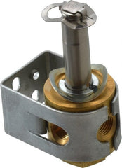 Parker - 1/8" Port, Three Way, Direct Acting, Brass Solenoid Valve - Normally Closed, 100 Max PSI, NBR Seal - Exact Tooling