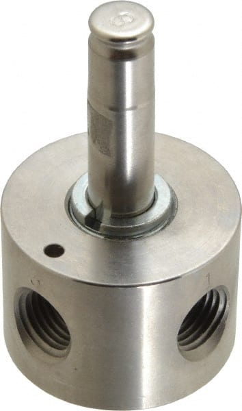Parker - 1/4" Port, Three Way, Direct Acting, Stainless Steel Solenoid Valve - Normally Closed, 125 Max PSI, NBR Seal - Exact Tooling