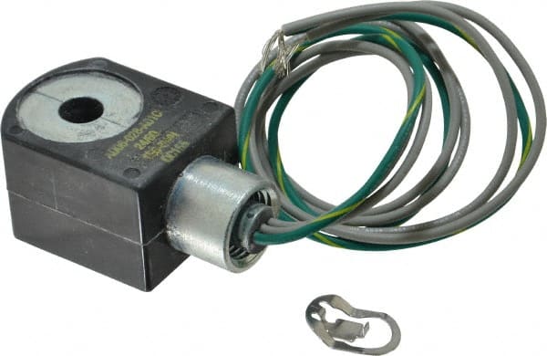 Parker - 24 Volt, 18 Coil Lead Length, Class F, Solenoid Coil - 6.0 Watt, NEMA 4X Enclosure, Use with Parker Skinner Gold Ring Series Valves - Exact Tooling