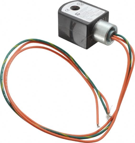 Parker - 120 Volt, 18 Coil Lead Length, Class F, Solenoid Coil - 6.0 Watt, NEMA 4X Enclosure, Use with Parker Skinner Gold Ring Series Valves - Exact Tooling