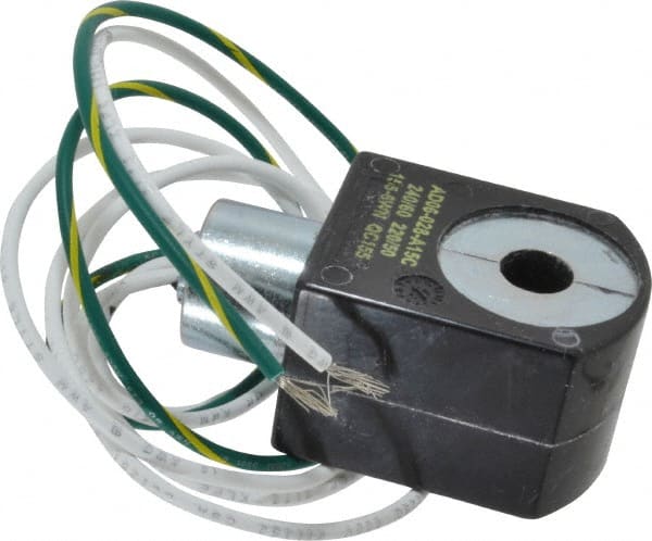 Parker - 240 Volt, 18 Coil Lead Length, Class F, Solenoid Coil - 6.0 Watt, NEMA 4X Enclosure, Use with Parker Skinner Gold Ring Series Valves - Exact Tooling