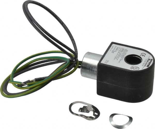Parker - 240 Volt, 18 Coil Lead Length, Class H, Solenoid Coil - 11.0 Watt, NEMA 4X Enclosure, Use with Parker Skinner Gold Ring Series Valves - Exact Tooling