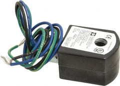 Parker - 12 Volt, 18 Coil Lead Length, Class F, Solenoid Coil - 9.5 Watt, NEMA 4X Enclosure, Use with Parker Skinner Gold Ring Series Valves - Exact Tooling