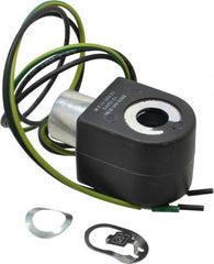 Parker - 12 Volt, 18 Coil Lead Length, Class F, Solenoid Coil - 11.5 Watt, NEMA 4X Enclosure, Use with Parker Skinner Gold Ring Series Valves - Exact Tooling