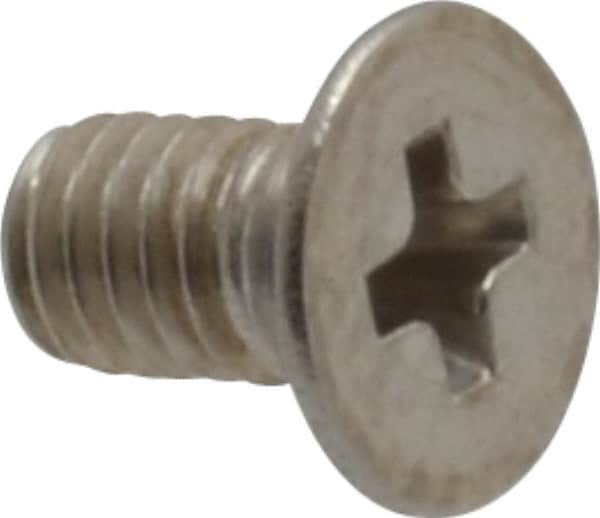 Value Collection - M3x0.50 Metric Coarse, 5mm OAL Phillips Drive Machine Screw - Flat Head, Grade 18-8 Stainless Steel, Uncoated, Without Washer - Exact Tooling