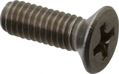 Value Collection - M4x0.70 Metric Coarse, 12mm OAL Phillips Drive Machine Screw - Flat Head, Grade 18-8 Stainless Steel, Uncoated, Without Washer - Exact Tooling