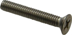 Value Collection - M4x0.70 Metric Coarse, 25mm OAL Phillips Drive Machine Screw - Flat Head, Grade 18-8 Stainless Steel, Uncoated, Without Washer - Exact Tooling