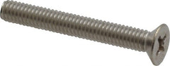 Value Collection - M4x0.70 Metric Coarse, 30mm OAL Phillips Drive Machine Screw - Flat Head, Grade 18-8 Stainless Steel, Uncoated, Without Washer - Exact Tooling