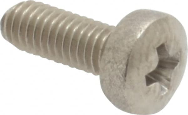 Value Collection - M3x0.50 Metric Coarse, 8mm Length Under Head Phillips Drive Machine Screw - Pan Head, Grade 18-8 Stainless Steel, Uncoated, Without Washer - Exact Tooling