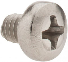 Value Collection - M4x0.70 Metric Coarse, 5mm Length Under Head Phillips Drive Machine Screw - Pan Head, Grade 18-8 Stainless Steel, Uncoated, Without Washer - Exact Tooling