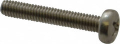 Value Collection - M4x0.70 Metric Coarse, 25mm Length Under Head Phillips Drive Machine Screw - Pan Head, Grade 18-8 Stainless Steel, Uncoated, Without Washer - Exact Tooling