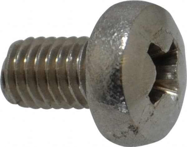 Value Collection - M5x0.80 Metric Coarse, 8mm Length Under Head Phillips Drive Machine Screw - Pan Head, Grade 18-8 Stainless Steel, Uncoated, Without Washer - Exact Tooling