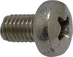 Value Collection - M5x0.80 Metric Coarse, 8mm Length Under Head Phillips Drive Machine Screw - Pan Head, Grade 18-8 Stainless Steel, Uncoated, Without Washer - Exact Tooling